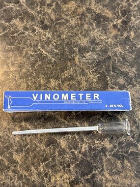 Vintage Vinometer Glass Wine Alcohol Tester